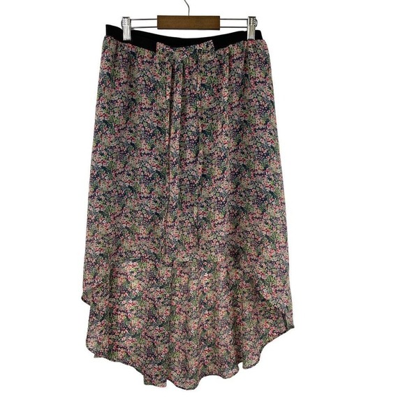 princess vera wang Dresses & Skirts - Princess Vera Wang Ditsy Floral Skirt Womens M Blue High Low Fairycore Cottage